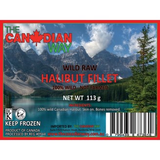 Wild Raw Halibut - 113g Single Portion Packs