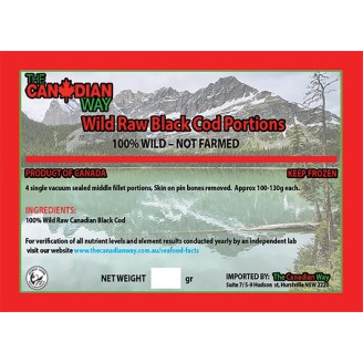 Wild Raw Black Cod - 4 Portions